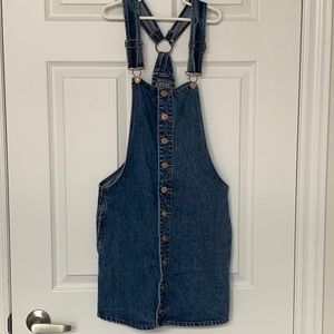 denim overall dress